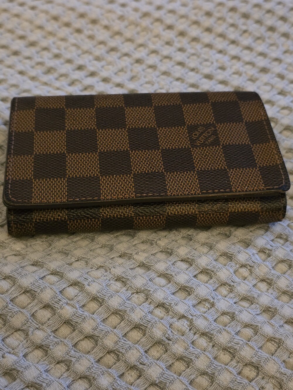 Louis Vuitton Damier Ebene Porte Monnaie Tresor Wallet/ Great Condition/ Unisex